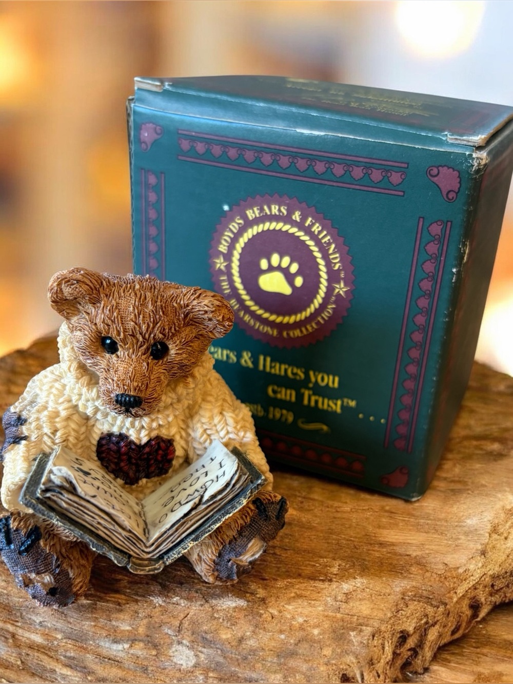 Boyds Bears and Friends, the Bearstone collection, Wilson With Love Sonnets